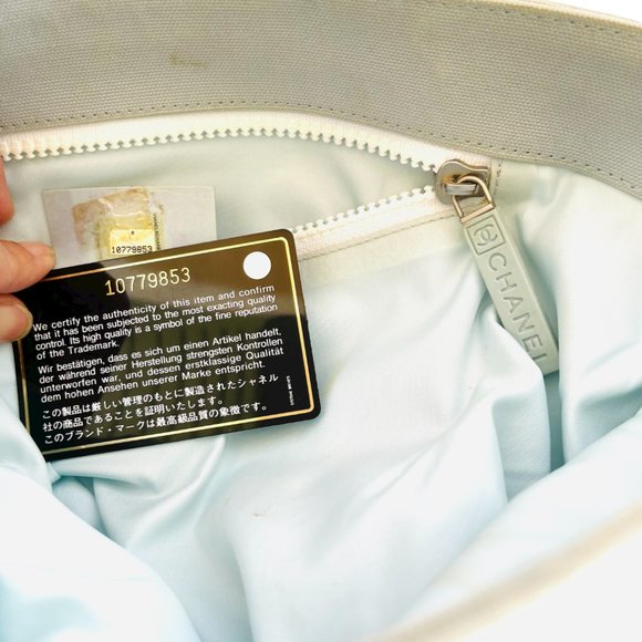 Chanel Bag Cc Surf Mini Beach Blue Canvas Tote - Picture 11 of 11